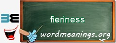 WordMeaning blackboard for fieriness